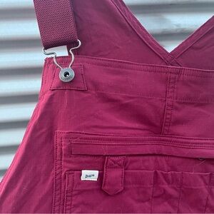 Duluth Trading Co women’s Raspberry burgundy red Overalls XXL